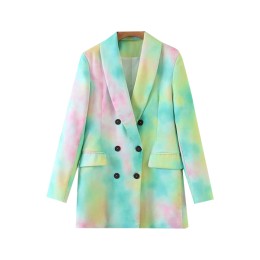 SKLS030 manufacturing double row double button women's suit fashion design tie-dye blazer, blazer supplier  tie dye blazer SKLS030 manufacturing double row double button women's suit fashion design tie-dye blazer, blazer supplier  tie dye blazer